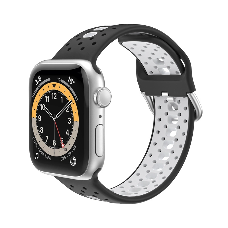 CBIW521 Banda di orologi in silicone traspirante a doppio colore per Apple Watch Ultra 49mm Series 8/7/6/5/4/3