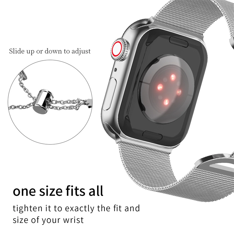 CBIW522 Verstellbares Design Milanese Metall Edelstahl Uhrenband für Apple Watch