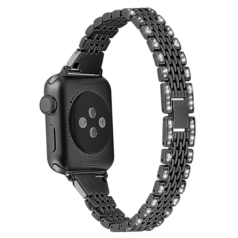 CBIW53 7-Link Chain Diamond Watch Band per Apple Watch 38mm 40mm 42mm 44mm