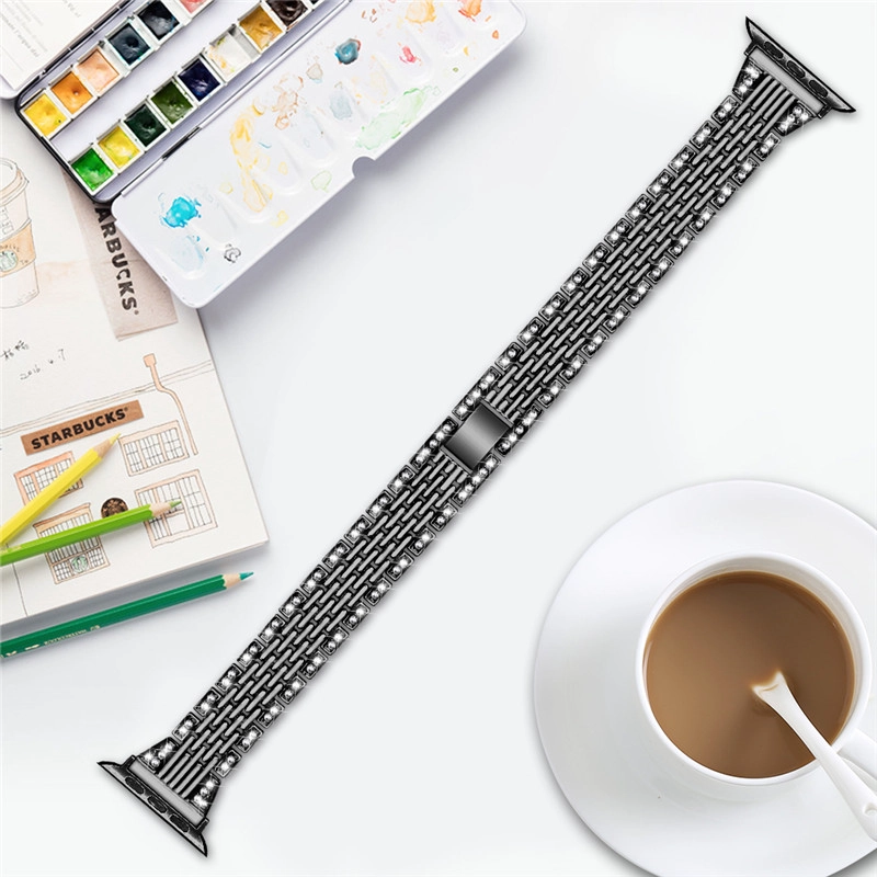 CBIW53 7-Link Chain Diamond Watch Band per Apple Watch 38mm 40mm 42mm 44mm
