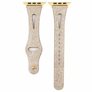 CBIW69-1 Bling Leather Watch Band for Apple Watch Series 1 2 3 4