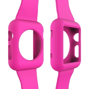 CBIW70 Miękki pasek do zegarka Silione z etui ochronnym do zegarka Apple