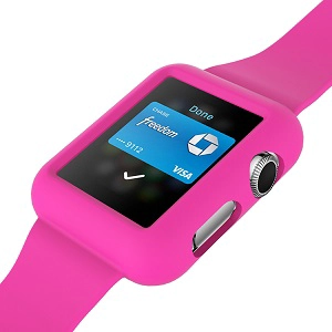 CBIW70 Miękki pasek do zegarka Silione z etui ochronnym do zegarka Apple