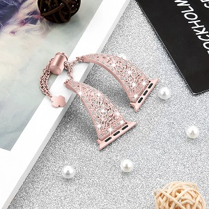 Bandas de reloj CBIW78 Dressy Diamond Cuff para Apple Watch 38mm 42mm 40mm 44mm