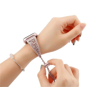 Bandas de reloj CBIW78 Dressy Diamond Cuff para Apple Watch 38mm 42mm 40mm 44mm