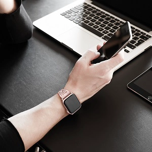 Bandas de reloj CBIW78 Dressy Diamond Cuff para Apple Watch 38mm 42mm 40mm 44mm