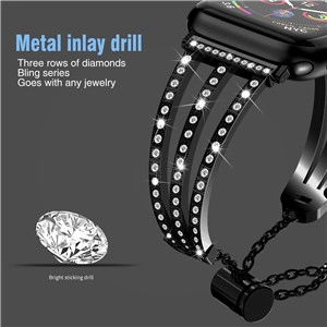 Bandas de reloj CBIW84 Bling Diamond para Apple iWatch Series 1 2 3 4 5