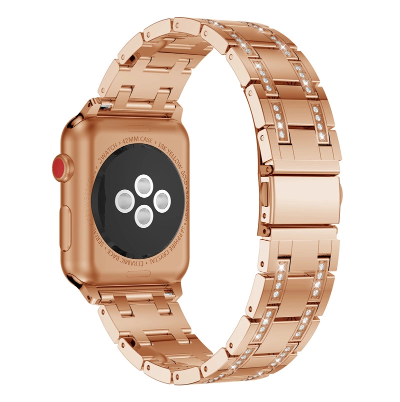 CBIW903 Apple Watch Moda Hombres Mujeres Cristal Acero inoxidable Band