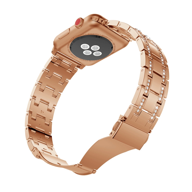 CBIW903 Apple Watch Moda Hombres Mujeres Cristal Acero inoxidable Band