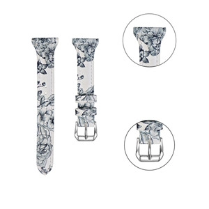 CBMU5 lederen horlogeband met bloemenprint voor Xiaomi smartwatch