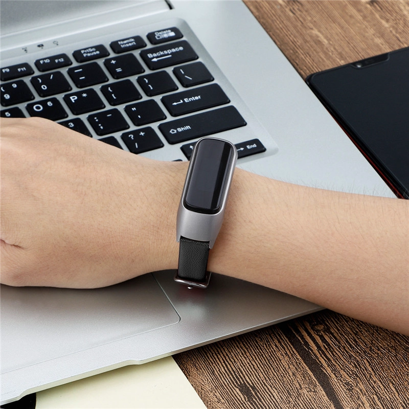 CBSF03 Banda de reloj de cuero genuino para Samsung Galaxy Fit E R375
