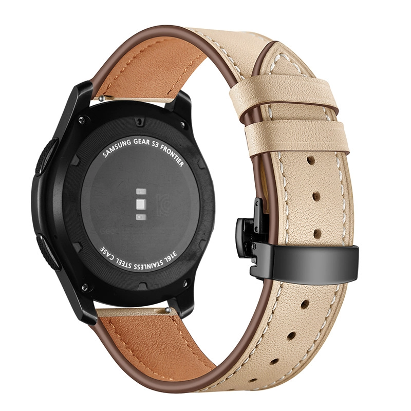 CBSG1006 Trendybay Butterfly Buckle Correa de reloj de cuero de grano superior vintage para Samsung Gear S3