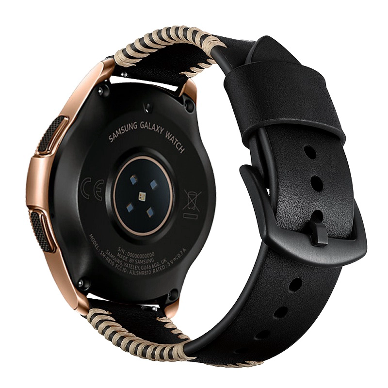 CBSG1022 Trendybay Fashion Full Grain Leather Replacement Strap For Samsung Galaxy Watch 42mm 46mm