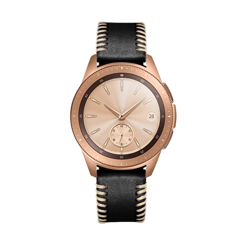 CBSG1022 Trendybay Fashion Full Grain Leather Replacement Strap For Samsung Galaxy Watch 42mm 46mm