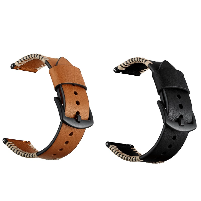 CBSG1022 Trendybay Fashion Full Grain Leather Replacement Strap For Samsung Galaxy Watch 42mm 46mm