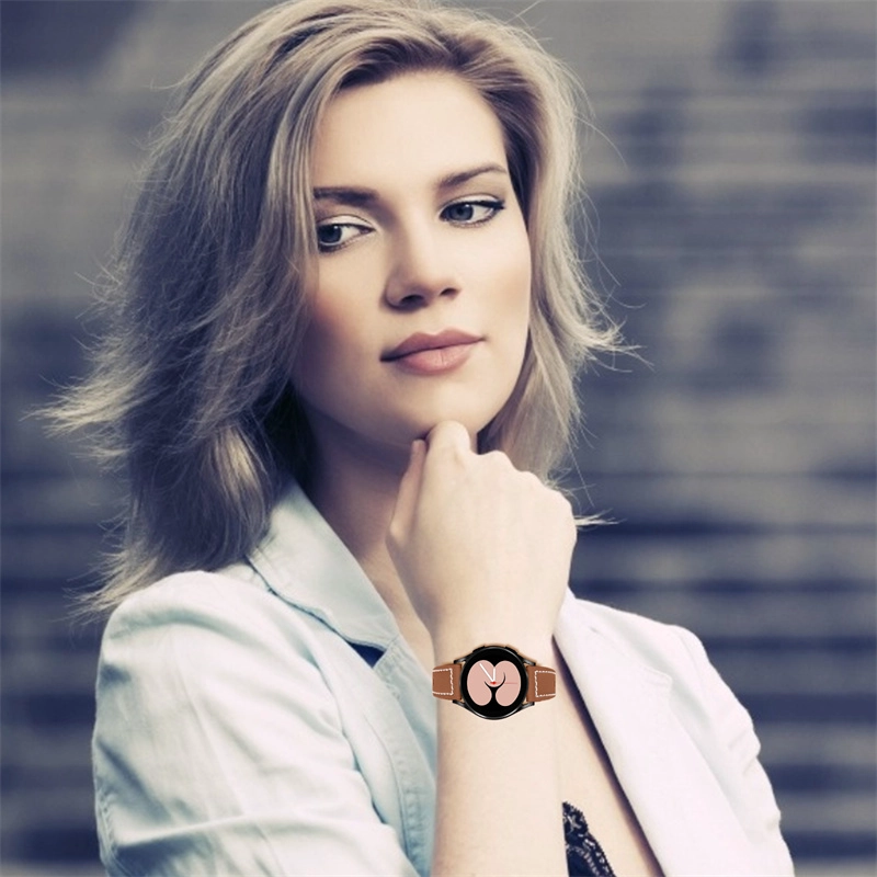 CBSGW-02 TrendyBay Retro En cuir véritable bracelet de montre pour Samsung Galaxy Watch 4 Classic 42mm 46mm Montre4 40mm 44mm