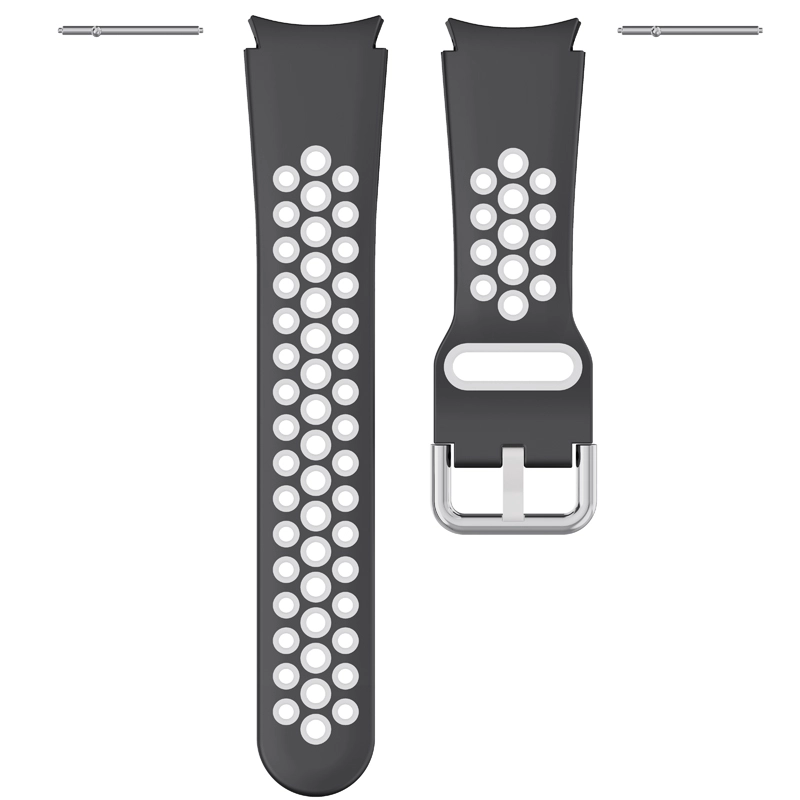 CBSGW-16 듀얼 컬러 스포츠 실리콘 고무 시계 스트랩 웨이브 밴드를위한 Samsung Galaxy Watch 5 40mm 44mm Pro