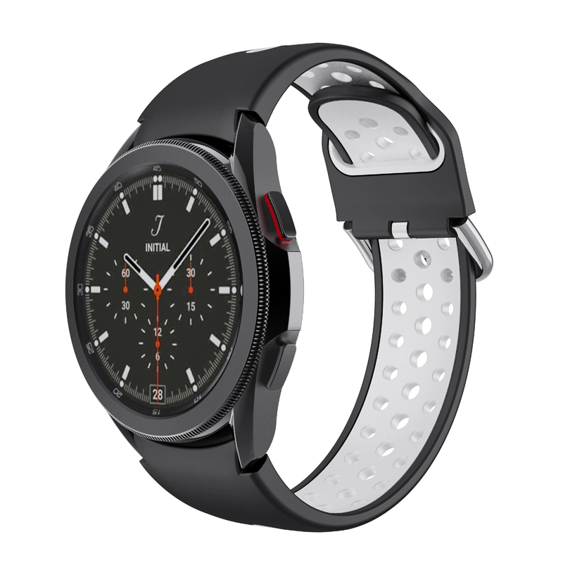 CBSGW-16 듀얼 컬러 스포츠 실리콘 고무 시계 스트랩 웨이브 밴드를위한 Samsung Galaxy Watch 5 40mm 44mm Pro