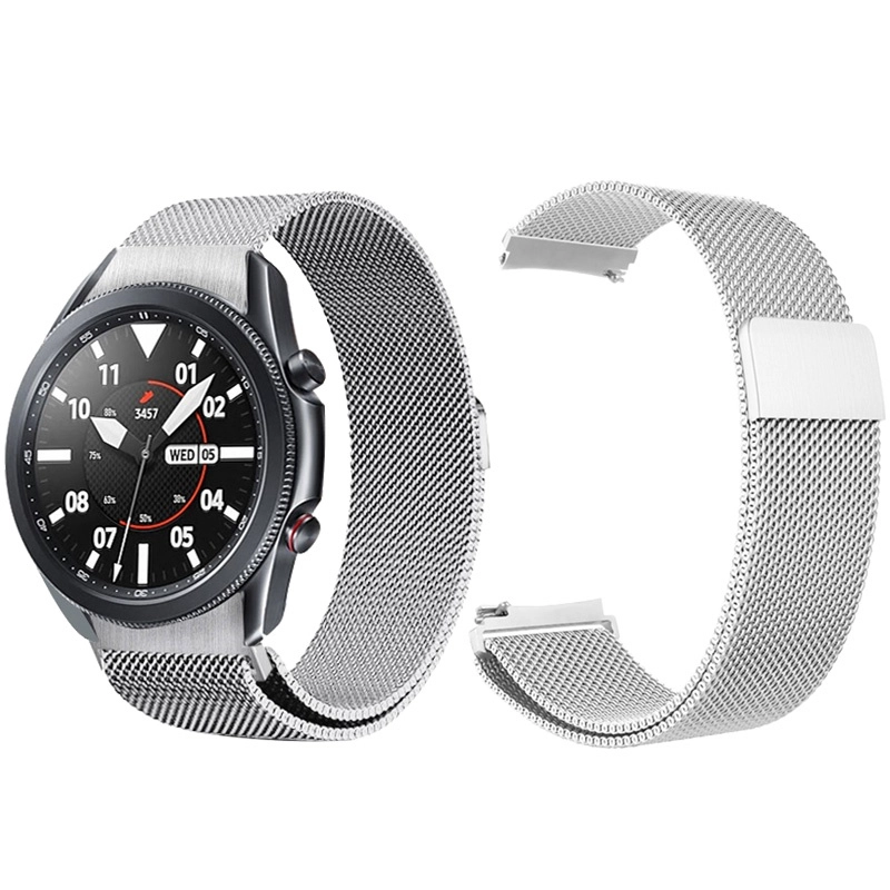 CBSGW-21 Manyetik Paslanmaz Çelik Metal Milanese Döngü Kayışı Samsung Galaxy Watch4 için 40mm 44mm 42mm 46mm