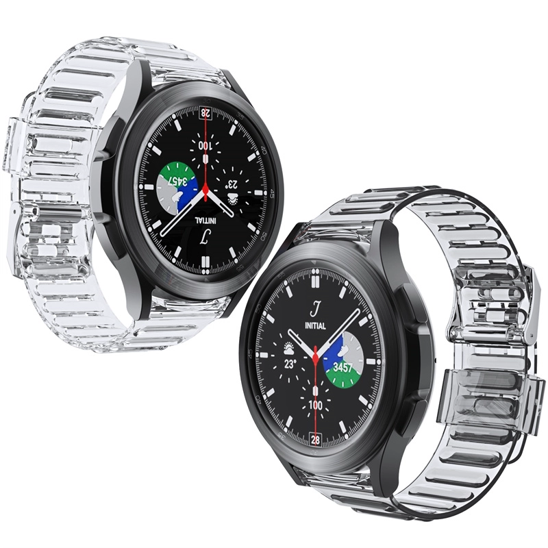 CBSGW-26 حزام واقعية Watch Watch شفاف شفاف لـ Samsung Galaxy Watch 4 44mm 40mm 46mm 42mm