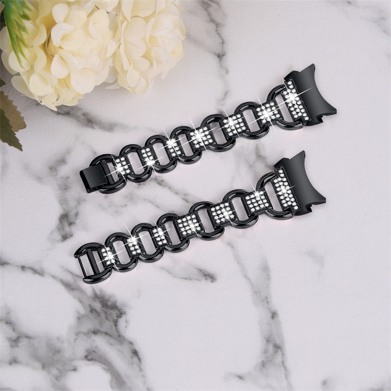 CBSGW-27 삼성 갤럭시 시계를위한 다이아몬드 금속 스트랩 밴드 4 클래식 42mm 46mm 시계 5 40mm 44mm
