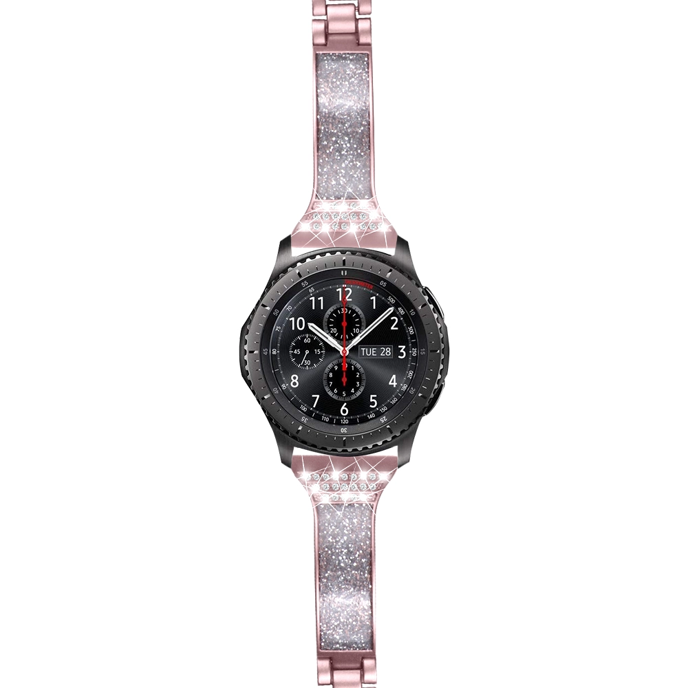 CBSW201 Роскошный горный хрусталь сплава ремешок для часов для Samsung Galaxy S3 Watch