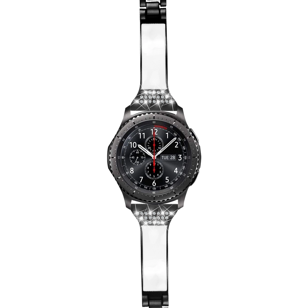 CBSW201 Роскошный горный хрусталь сплава ремешок для часов для Samsung Galaxy S3 Watch