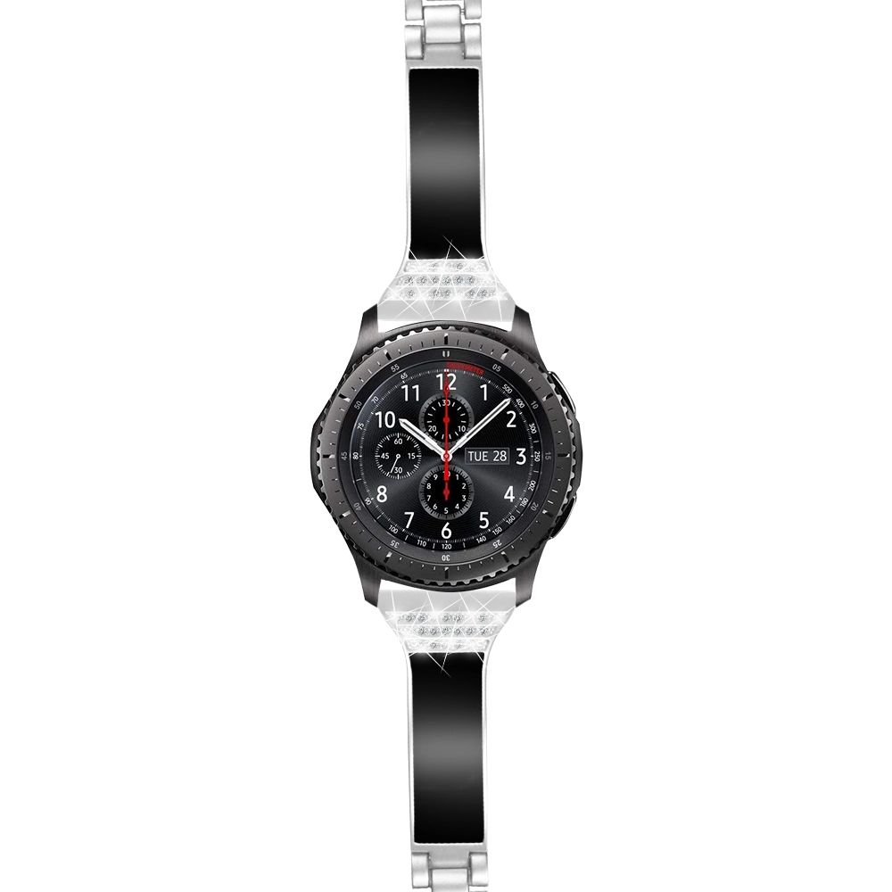 CBSW201 Роскошный горный хрусталь сплава ремешок для часов для Samsung Galaxy S3 Watch