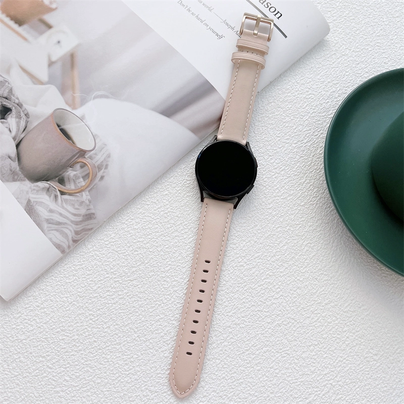 CBSW3-01 20mm Watch Band Leather Strap For Samsung Galaxy Watch 4 3 Active 46mm 42mm 44mm 40mm 41mm 45mm