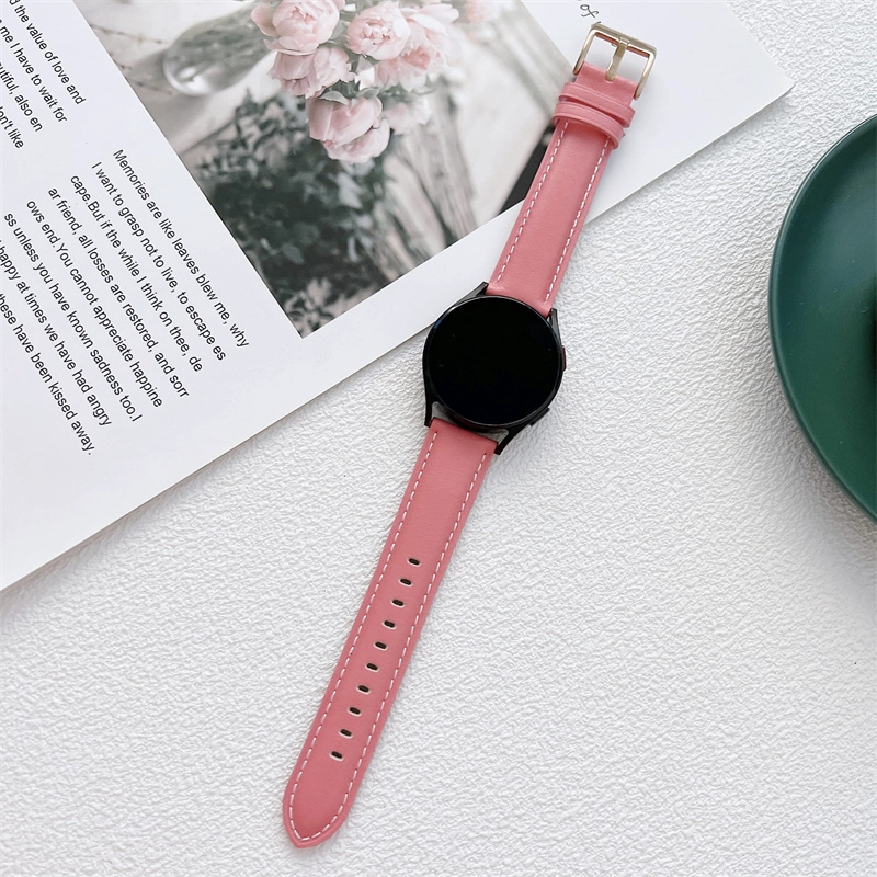 CBSW3-01 20mm Watch Band Leather Strap For Samsung Galaxy Watch 4 3 Active 46mm 42mm 44mm 40mm 41mm 45mm