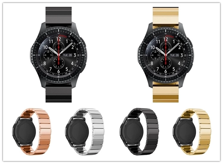 CBSW318 Lujo Samsung Gear S3 banda de reloj de acero inoxidable
