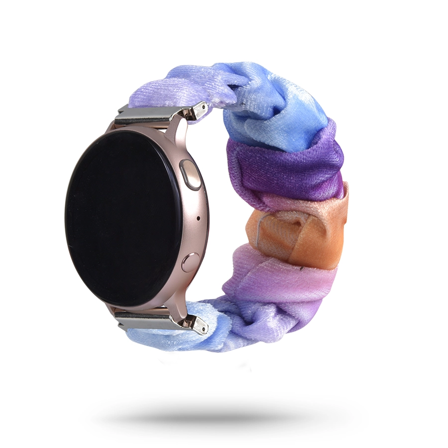 CBSW77 18mm 20mm 22mm Hair Ring Elastic Watch Straps For Samsung Galaxy Watch3 45mm 41mm