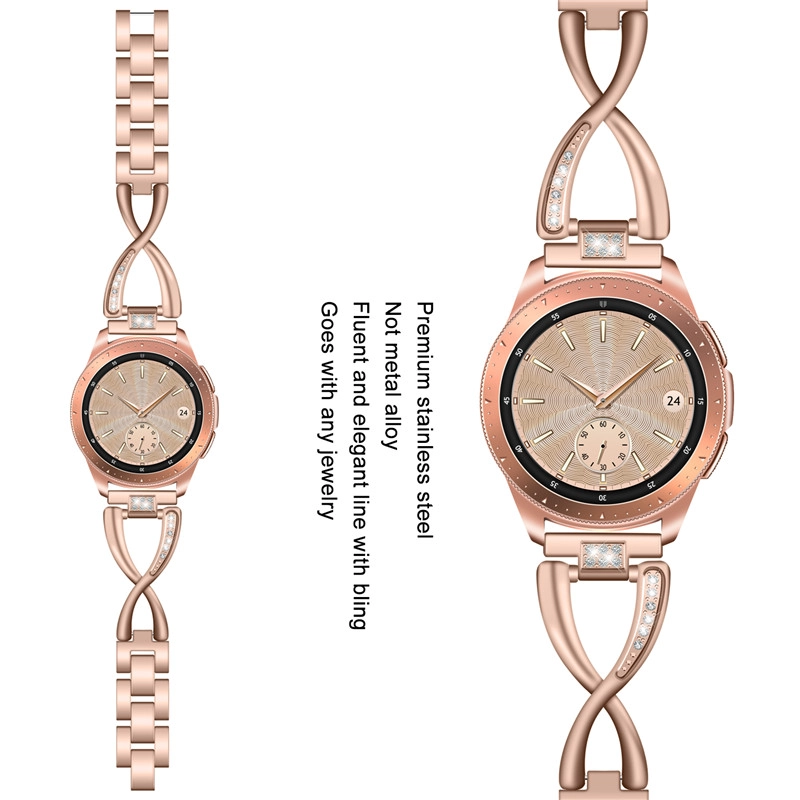 CBSW9401 Correa de reemplazo de diamante de Trendybay para joyería de acero inoxidable X-Link para Samsung Galaxy Watch