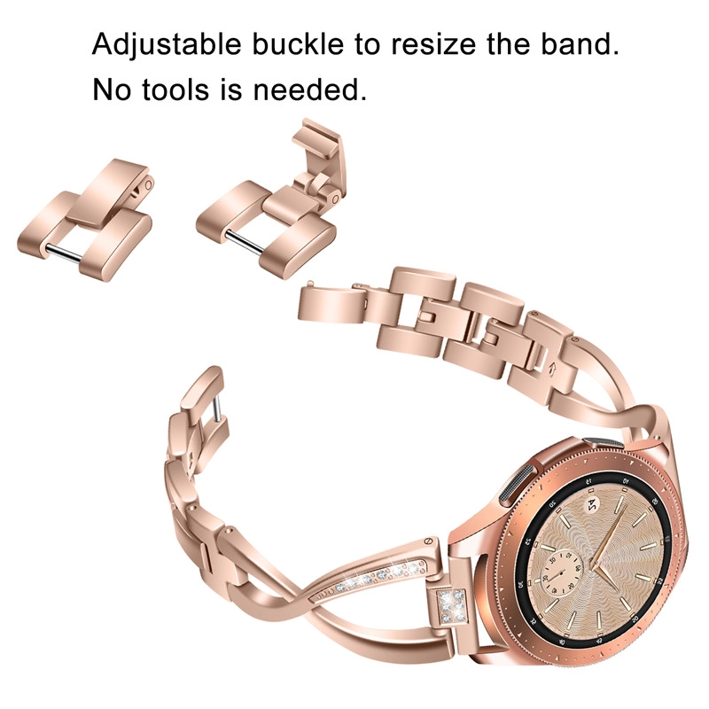 CBSW9401 Correa de reemplazo de diamante de Trendybay para joyería de acero inoxidable X-Link para Samsung Galaxy Watch