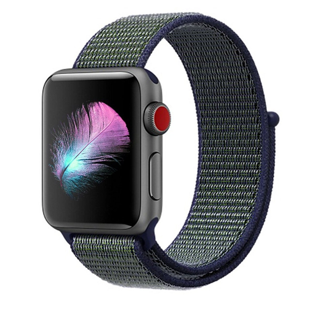 CBTN09 Apple İzle Için Dokuma Naylon Watch Band 44mm 40mm 42mm 38mm