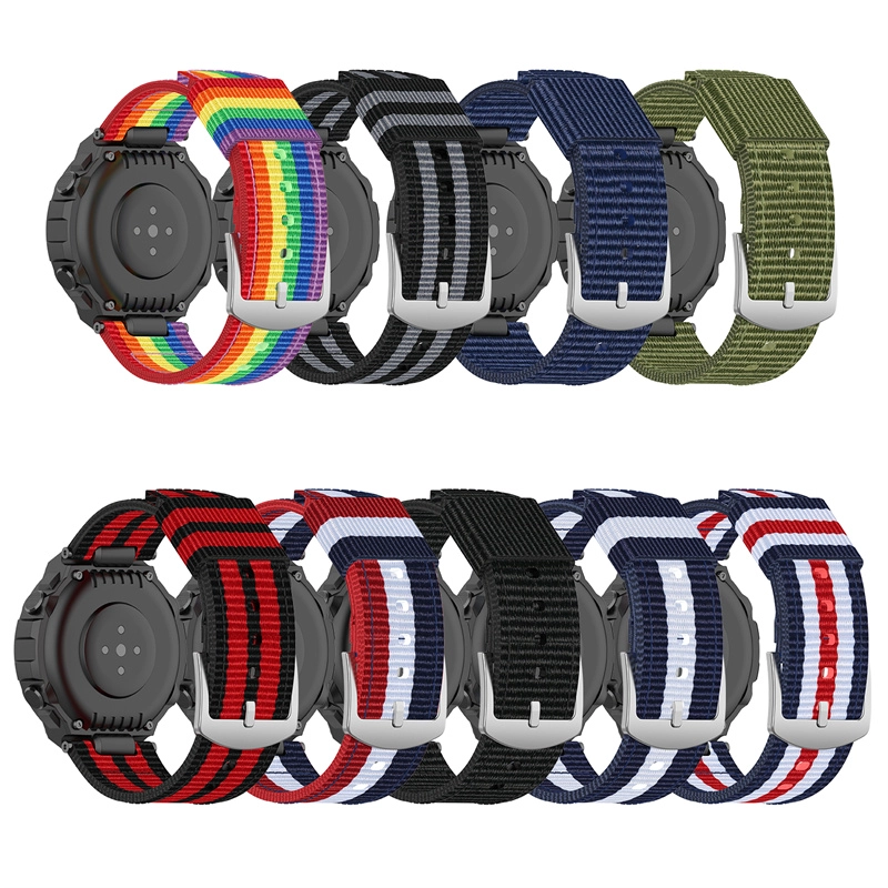 CBTR04 Nylon Striped Reloj Correa para Xiaomi Huami Amazfit T-Rex Pro A1918