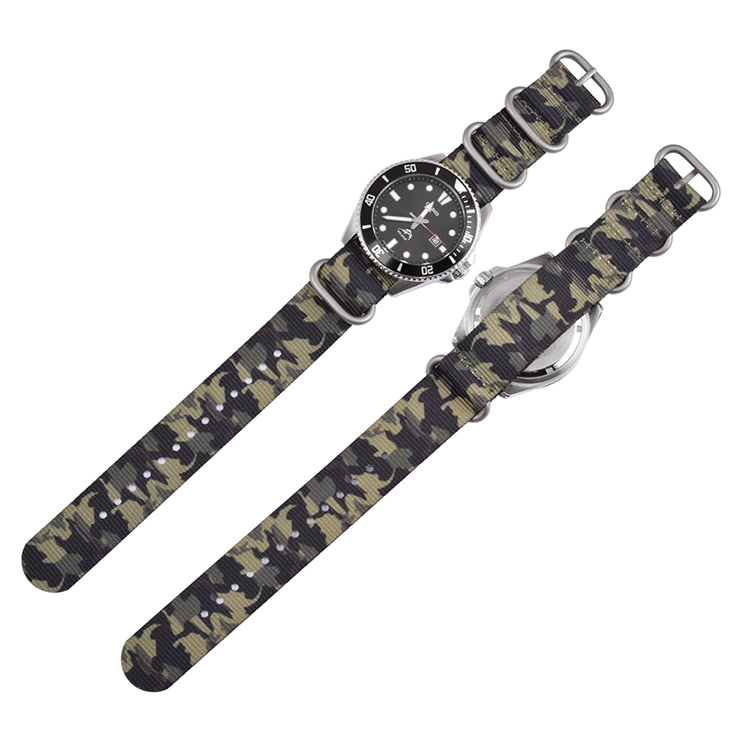 CBUS106 One Piece Military Army Camouflage Watch Belt Nylon Watch Band 20mm 22mm
