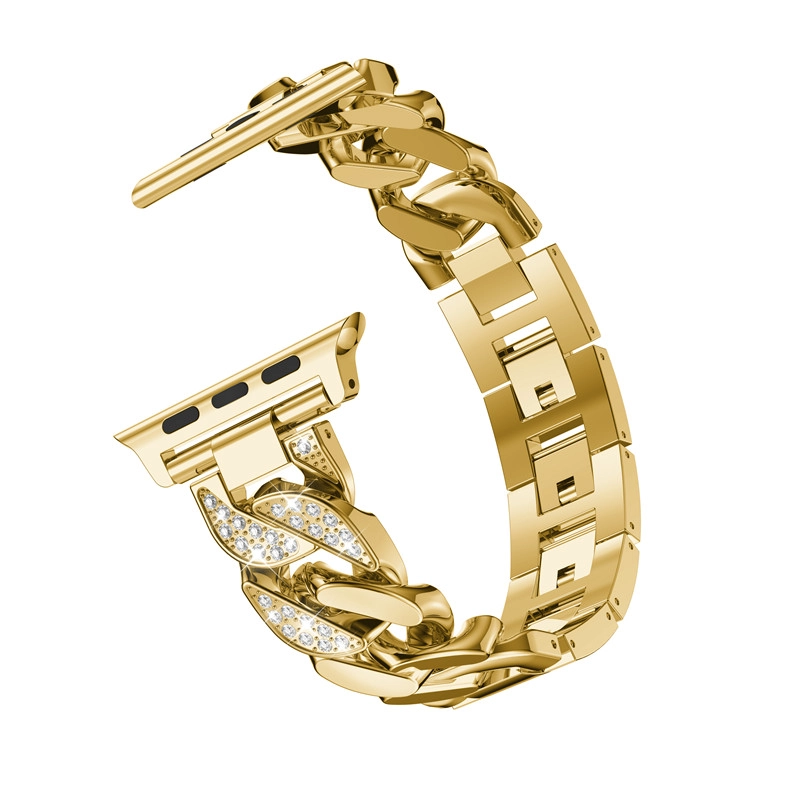 CBWB67 Trendybay Luxury lega cinturino in metallo con cinturino in diamanti per Apple Watch