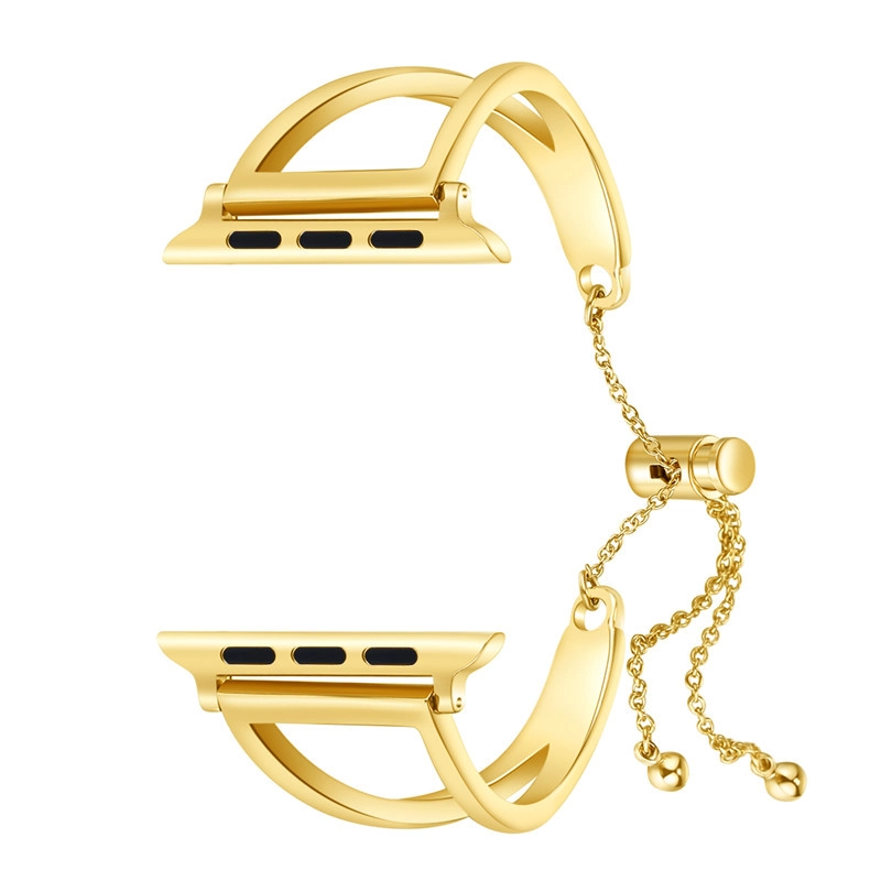 CBWB68 Trendybay correa de brazalete de metal ajustable para iWatch con colgante y borla