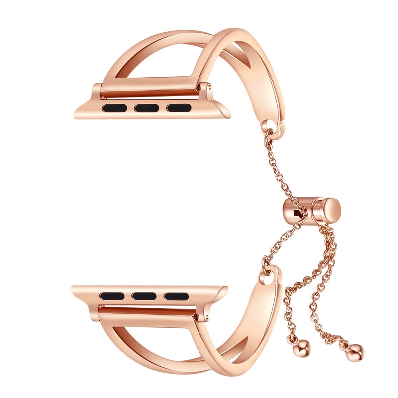 CBWB68 Trendybay correa de brazalete de metal ajustable para iWatch con colgante y borla