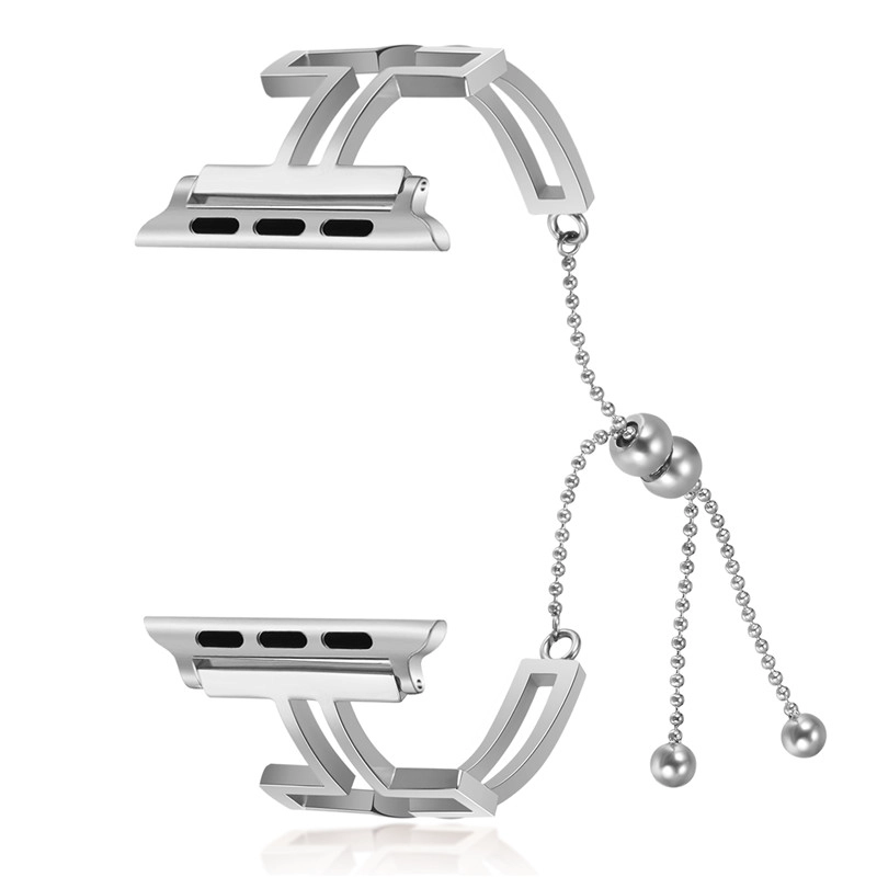 CBWB72 Trendybay Jewelry Ciondolo classico in acciaio inossidabile con ciondolo nappa per iWatch Series 4/3 / 2/1