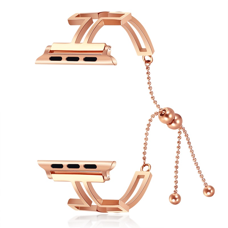 CBWB72 Trendybay Jewelry Ciondolo classico in acciaio inossidabile con ciondolo nappa per iWatch Series 4/3 / 2/1