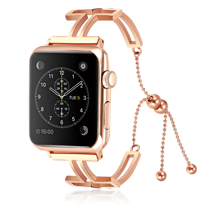 CBWB72 Trendybay Jewelry Ciondolo classico in acciaio inossidabile con ciondolo nappa per iWatch Series 4/3 / 2/1