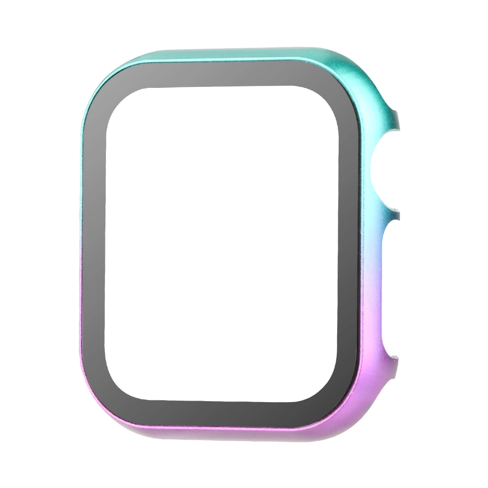 CBWC10 Gradient Aluminum Alloy Metal Diamond Bumper Protective Case For Apple Watch Cover