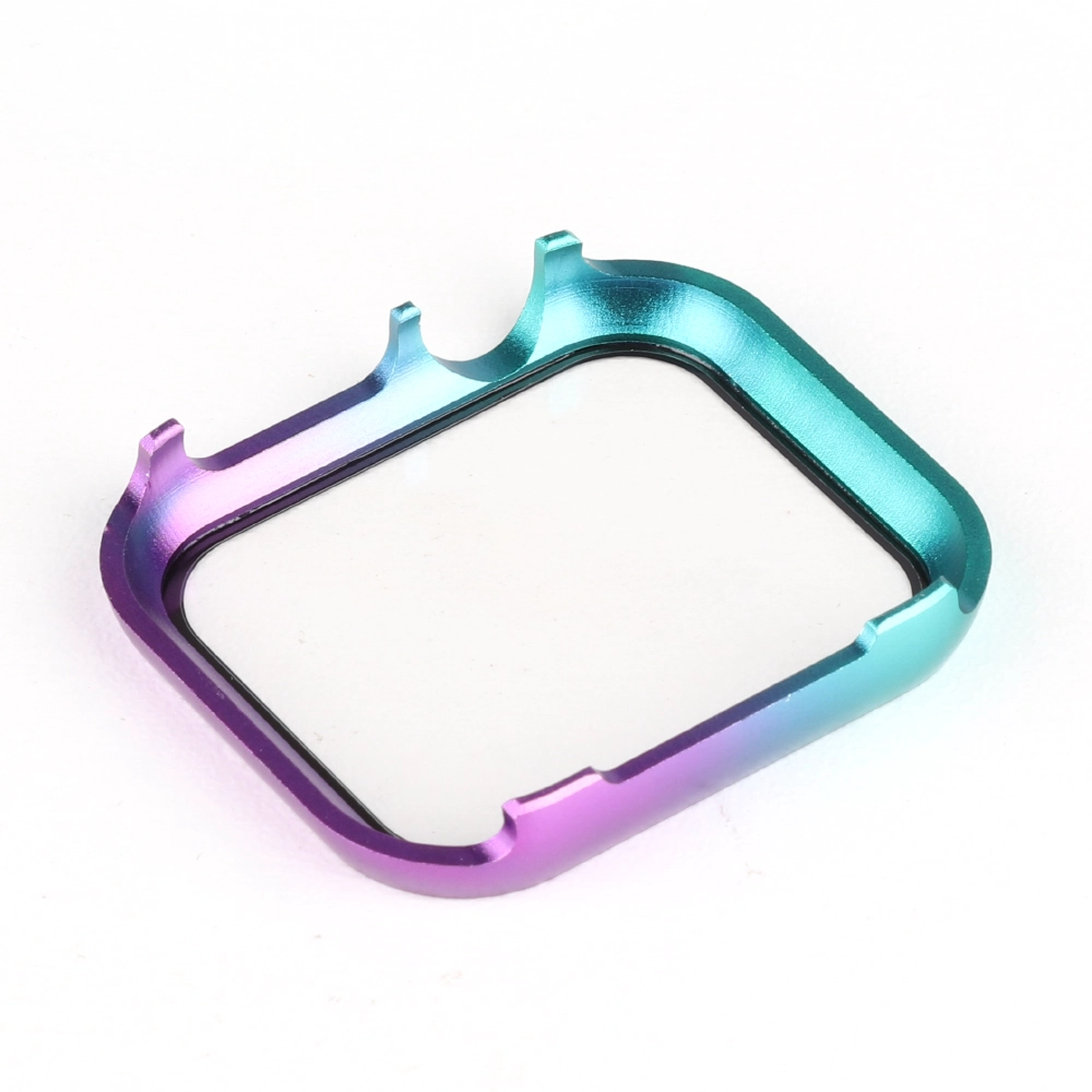 CBWC10 Gradient Aluminum Alloy Metal Diamond Bumper Protective Case For Apple Watch Cover