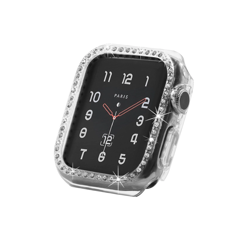CBWC15 Trendybay Heißer Verkauf Bling Klarer PC Transparente Fallabdeckung für Apple Watch Serie 7 Fall 41mm 45mm