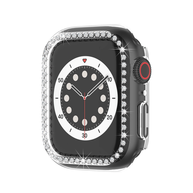 CBWC18 TrendyBay Lüks Bling Elmas Rhinestone PC Iwatch Serisi 7 41mm 45mm Için Vaka