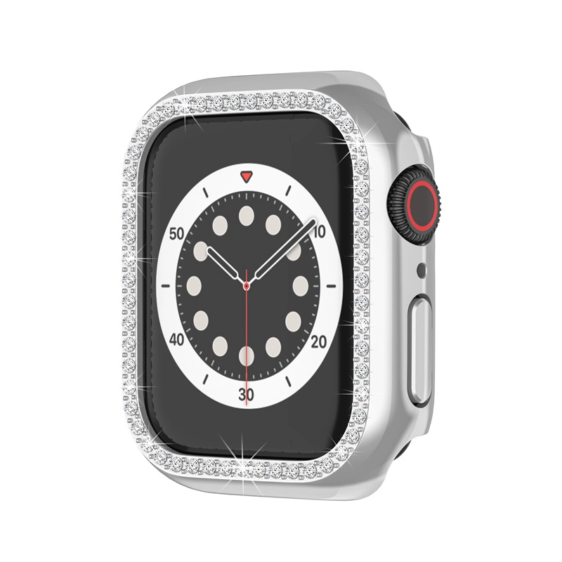 CBWC18 TrendyBay Lüks Bling Elmas Rhinestone PC Iwatch Serisi 7 41mm 45mm Için Vaka
