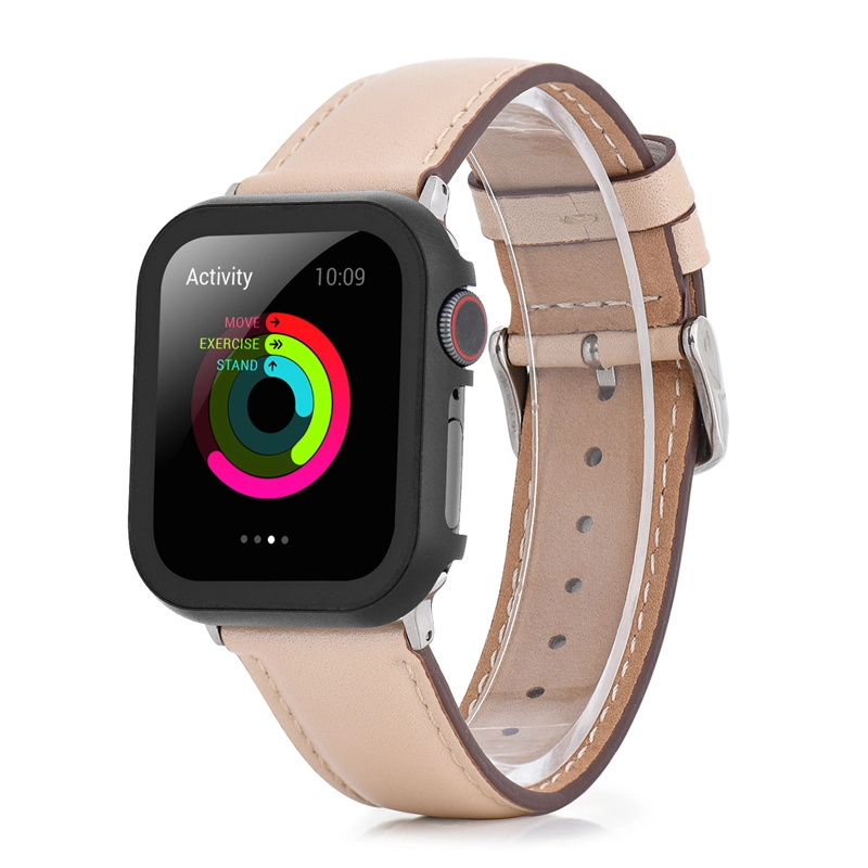 CBWC21 Tempered Glass Full Screen Protector Metal Watch Case For Apple Watch Series 7 41mm 45mm