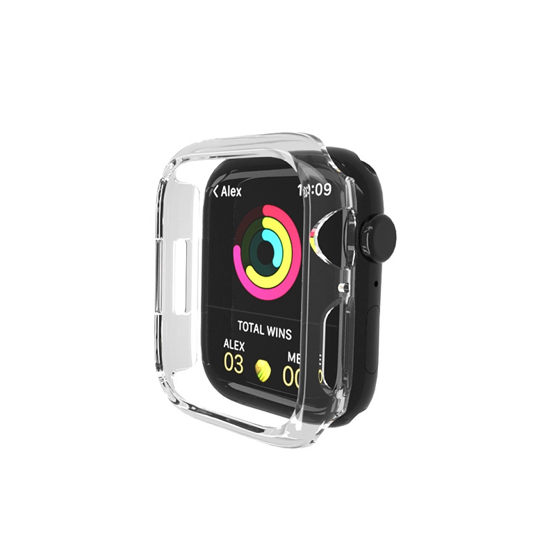 CBWC22 Toptan Şeffaf Temizle Sert PC Çerçeve Kılıfları Kapak Apple Watch Serisi için 7 45mm 41mm